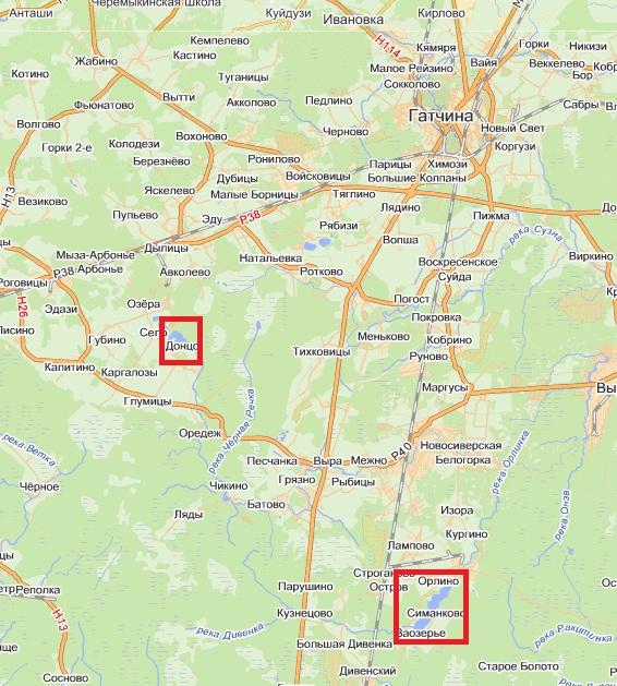 Озеро донцо на карте ленинградской Гатчина отзовись - Страница 561